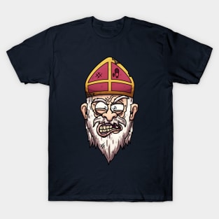 Creepy Cartoon Saint Nicholas Face T-Shirt